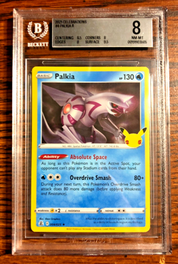 Palkia Holo Rare #004|BGS NM-MT 8|2021 SWSH Celebrations|Pokemon TCG|Strong Subs - Image 1