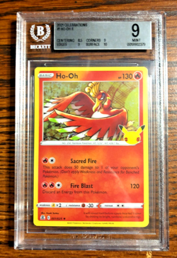 Ho-Oh Holo Rare #001|BGS MINT 9|2021 SWSH Celebrations|Pokemon TCG|Stamped|25th - Image 1