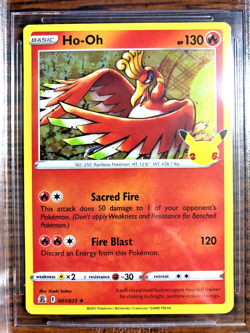 Ho-Oh Holo Rare #001|BGS MINT 9|2021 SWSH Celebrations|Pokemon TCG|Stamped|25th - Image 2
