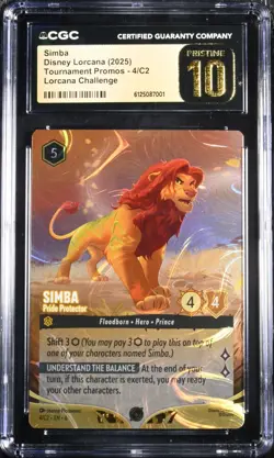 2025 Disney Lorcana - Simba Tournament Promos 4/C2 - CGC 10 Pristine - Image 1