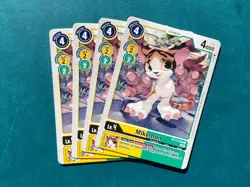 Mikemon BT12-036 Playset Across Time Digimon Card Game x4 - Image 1