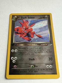 Dark Scizor Neo Destiny 1st Edition Holo Card 9/105 CLEAN RARE 2002 Pokemon - Image 1