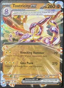 Toxtricity ex 100/182 Sv04: Paradox Rift Holo - Pokemon Card - Image 1