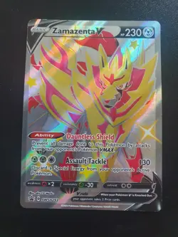 Pokemon TCG Zamazenta V Shiny SWSH293 Sword & Shield Black Star Promo Cards Holo - Image 2