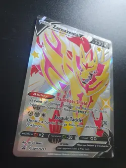 Pokemon TCG Zamazenta V Shiny SWSH293 Sword & Shield Black Star Promo Cards Holo - Image 3