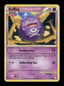 Koffing 70/123 Common HeartGold SoulSilver Pokemon Card - Image 1