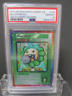 PSA 10| Murakami Trading Card Silver Medal SP-195 SR 108 Flowers Revised ENG - Image 3