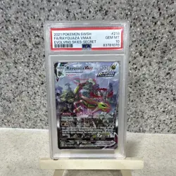 Pokemon TCG Rayquaza VMAX Evolving Skies Alt Art 218/203 Gem Mint PSA 10 - Image 1