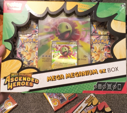 Pokemon TCG Mega Meganium ex Box Ascended Heroes Promo 4 Booster packs 2026 - Image 1