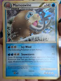 Mamoswine 5/102 Cracked Ice Holo Rare Promo HGSS Triumphant Pokemon 2010 NM/LP - Image 1