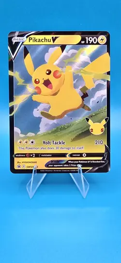 2021 Pokemon TCG Pikachu V Celebrations SWSG143 Full Art Holo Card/B7 - Image 1