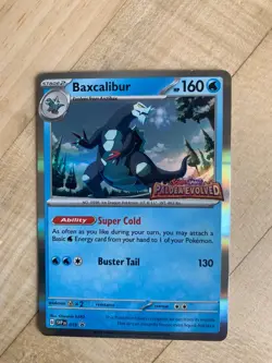 Pokemon TCG Baxcalibur SVP019 Black Star Promo Paldea Evolved Prerelease - Image 1