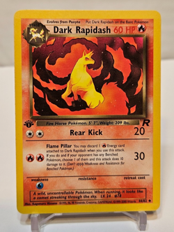 Dark Rapidash 44/82 Uncommon 1st Edition Team Rocket Pokemon 1900 - Image 1