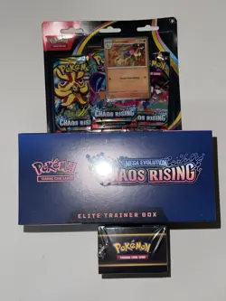 Pokemon TCG Chaos Rising ETB Booster Bundle 3 Pack Blister Lot Sealed - Image 3