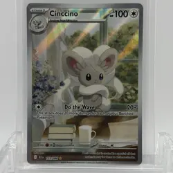 Pokemon TCG Black Bolt Cinccino #153/086 Illustration Rare LP - Image 1