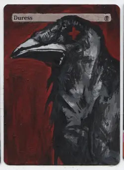 Duress ALTERED ART MTG Rare Magic Hand Painted SEE DESCRIPTION - Image 1