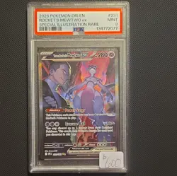 Pokemon Team Rocket's Mewtwo ex 231/182 Sv10 Destined Rivals SI Rare Holo PSA 9 - Image 1