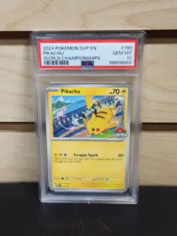 Pokemon World Championship Pikachu #190 Graded PSA 10 - Image 1