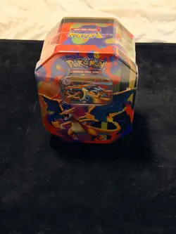 💥🔥 Sealed Pokemon TCG: Mega Charizard Y Ex Tin English 4 Boosters & Promo 💥🔥 - Image 1