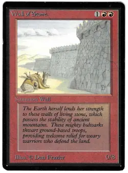 MTG 1x Wall of Stone Beta - Red Creature - English Magic x1 - Image 1