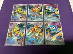 (2 Sets) Pokemon First Partner Illustration Collection Sinnoh Starters CLEAN NM+ - Image 1
