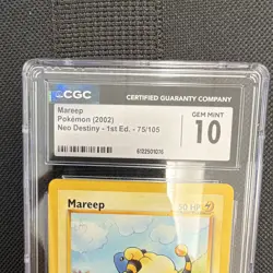 Nintendo Pokemon TCG Neo Destiny Mareep 75/105 1st Edition 2002 CGC Gem Mint 10 - Image 4