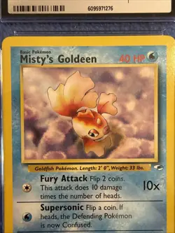 (POP 30) Pokemon CGC 10 GEM MINT Misty's Goldeen Gym Heroes 1st Edition 85/132 - Image 4