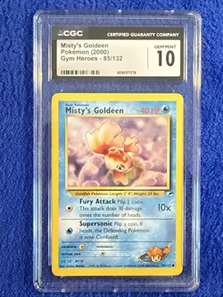 (POP 30) Pokemon CGC 10 GEM MINT Misty's Goldeen Gym Heroes 1st Edition 85/132 - Image 5