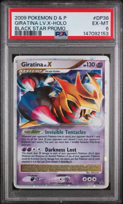 2009 POKEMON DIAMOND & PEARL BLACK STAR PROMO #DP38 GIRATINA LV.X-HOLO PSA 6 - Image 1