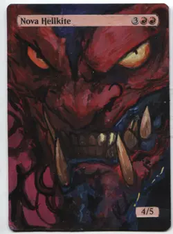 Nova Hellkite MTG Altered art MAGIC Hand Painted Card Commander - Image 1