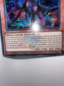 Yugioh Diabellstar the Black Witch 25LP-EN001 Secret Rare Emblazoned Limited Ed. - Image 2