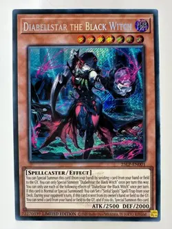 Yugioh Diabellstar the Black Witch 25LP-EN001 Secret Rare Emblazoned Limited Ed. - Image 3
