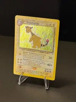 Rare Holographic Pokemon Neo Genesis Set Ampharos 1/111 (Unlimited, English) - Image 2