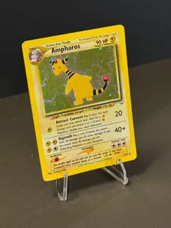 Rare Holographic Pokemon Neo Genesis Set Ampharos 1/111 (Unlimited, English) - Image 3