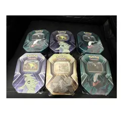 Pokemon Darkrai Tyranitar Slaking Trading Card Game Tin Lot (6) - Image 1