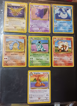 Pokemon Cards Lot. Red Letter. Zapdos Gengar Dewgong Arcanine Onix Nidoqueen - Image 1