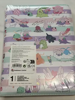 Pokemon Center TCG We're Goomy Zip Binder 9 Pocket 360 Cards Storage - Image 1