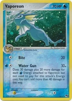 Pokemon TCG - Vaporeon - 6/17 - Holo Rare - POP Series 3 Promos [Lightly Played] - Image 1