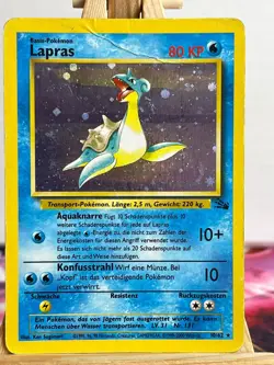 Lapras 10/62 Fossil Holo Rare Deutsch Poor Pokemon - Image 1