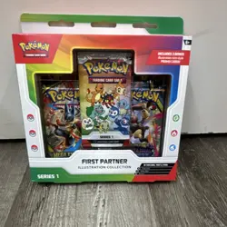 Pokemon TCG First Partner Illustration Collection Series 1 - 3 Packs - Image 1