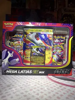 Pokemon Mega Evolution Mega Latias Ex Box Factory Sealed with 4 Booster Packs - Image 1