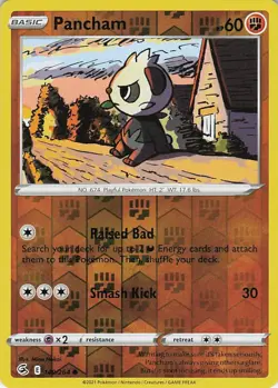 Pokemon TCG Pancham 149/264 Fusion Strike 2021 Reverse Holo Common NM - Image 1
