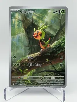 Chespin 87/86 Illustration Rare Pokemon Chaos Rising ME04 NM - Image 1