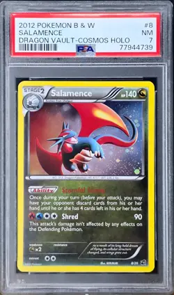 Pokemon Salamence PSA 7 8/20 B&W Dragon Vault Cosmos Holo *LOW POP* - Image 1