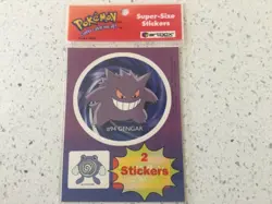Pokemon #94 Gengar Super Size 2 Sticker Pack Artbox 1999 - New - Sealed - Image 1