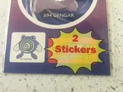 Pokemon #94 Gengar Super Size 2 Sticker Pack Artbox 1999 - New - Sealed - Image 4