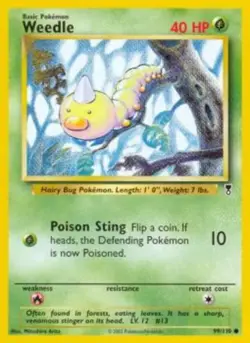 Weedle - 99/110 - Common LP, English Pokemon Legendary Collection - Image 1