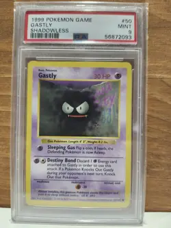 (LOT OF 3 PSA 9) 1999 POKEMON SHADOWLESS GASTLY 50/102 GROWLITH 28/102 &PONYTA - Image 2