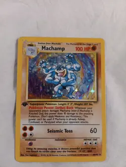 Pokemon TCG Machamp Holo Rare 1st Edition - Image 1