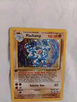 Pokemon TCG Machamp Holo Rare 1st Edition - Image 2